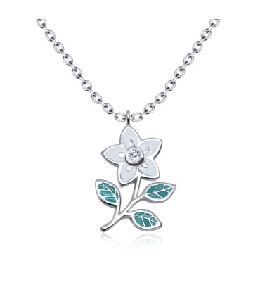 Blooming Flower Silver Necklace SPE-3370